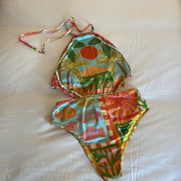 FARM Rio Mixed Scarves One-Piece Swimsuit - Picture 11 of 16